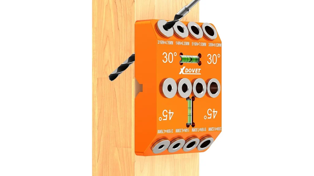 XDOVET Angle Drill Guide Jig 4 Sizes Drill Jig With Level_16x9