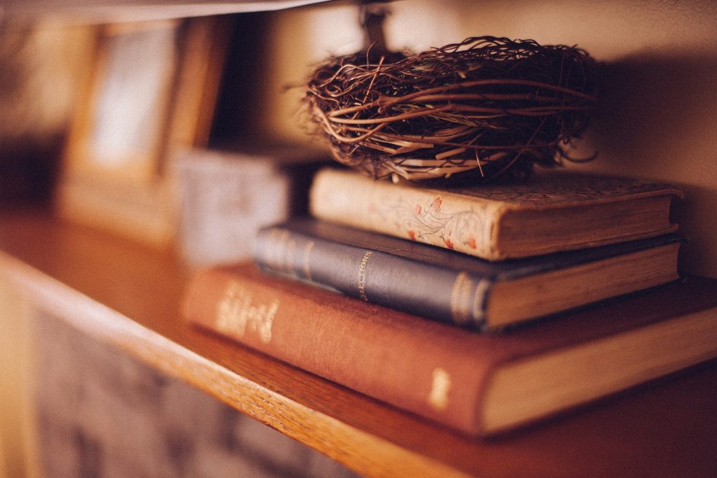 Wooden bookshelf